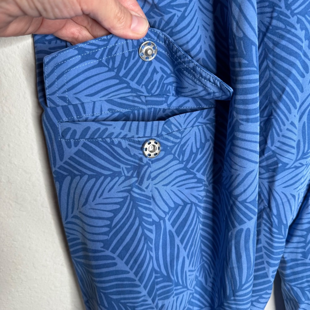 Soft Surroundings Women's Size‎ XL Cargo Jogger Pants Blue Palm Print - Picture 5 of 10